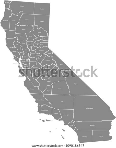California County Map Outline