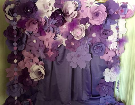 We did not find results for: Mix purple color paper flower backdrop | Paper flower ...