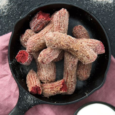 Red Velvet Churros With Cream Cheese Dip Recipe In 2022 Food
