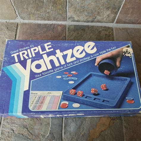 Vintage Triple Yahtzee Game Of Luck And Strategy And Triple Etsy