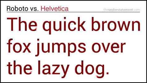 The Understatement Roboto Vs Helvetica