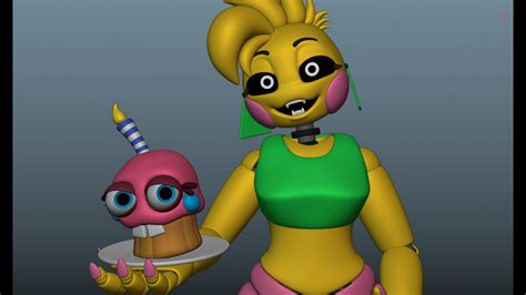 Stylized Toy Chica Complete 3d Model Blender Youtube
