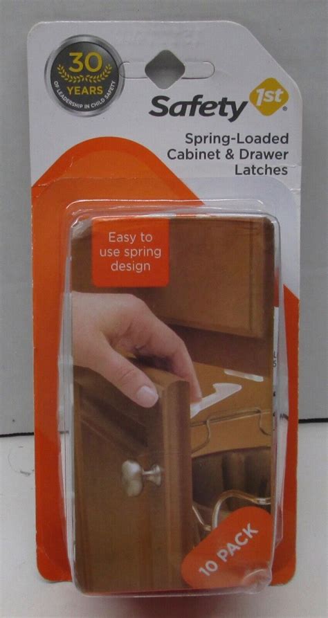 Safety 1st Spring Loaded Cabinet And Drawer Latches 10 Pack 48392