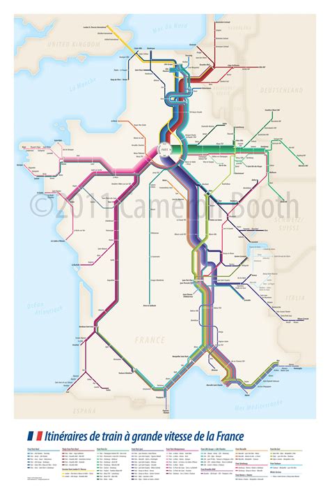 A Diagram Of French High Speed Rail Services By Cameron Booth R