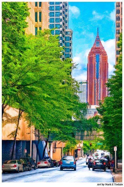 Atlanta Skyscrapers Prints Bank Of America Plaza Art