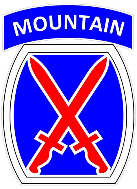 Us Army 10th Mountain Division Decal Nostalgia Decals Patriotic