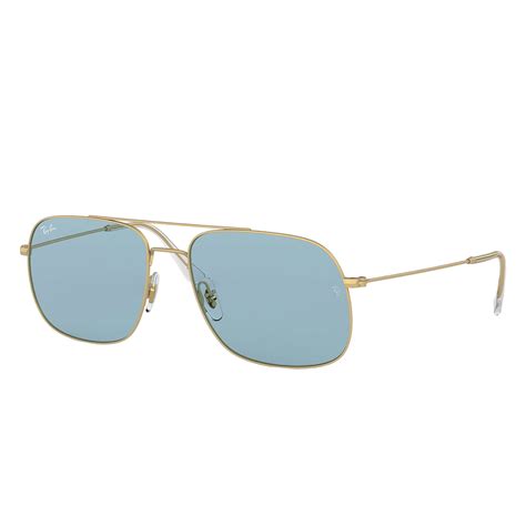 Ray Ban Matte Gold Oval Shape Sunglasses