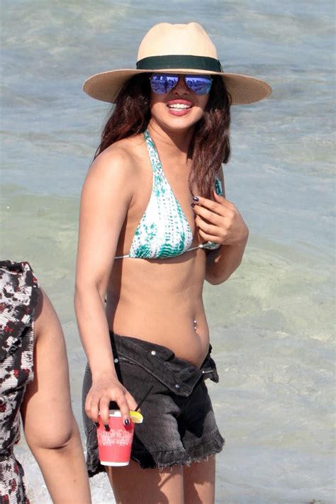 Priyanka Chopra Showcases Her Sexy Body In A Two Piece Bikini As She Takes A Splash In Miami
