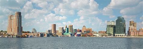 Baltimore Skyline And Inner Harbor By Greg Pease