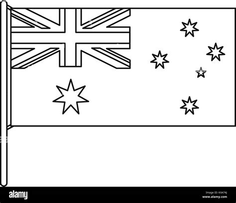 Australian flag icon, outline style Stock Vector Image & Art - Alamy