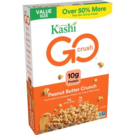 Kashi Go Breakfast Cereal Vegan Protein Fiber Cereal Peanut Butter