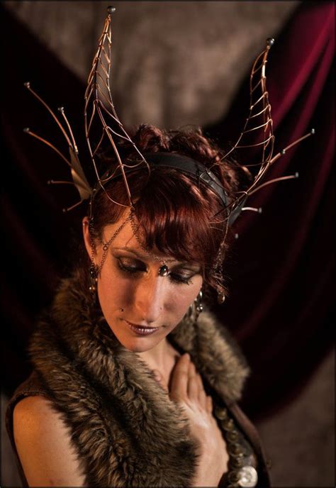 Elegant Maleficent Dragon Horned Crown Headdress By Allthingsecco