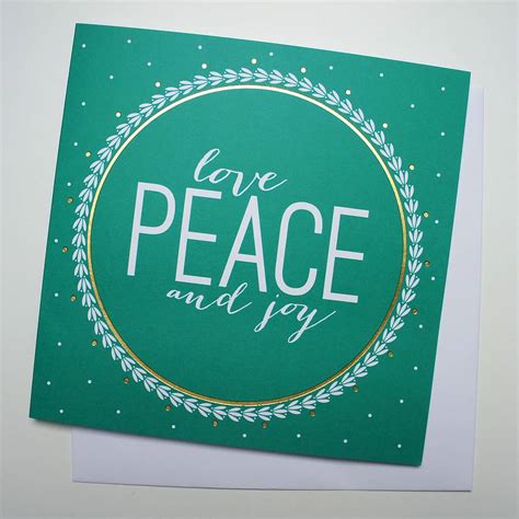 Love Peace Joy Christmas Card By Dimitria Jordan