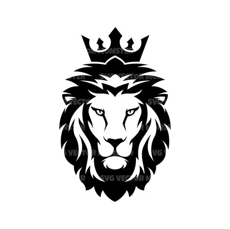 Crowned Lion Svg Vector Cut File For Cricut Silhouette Pdf Etsy