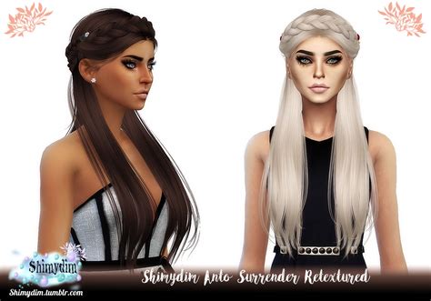 Sims 4 Hairs Shimydim Anto`s Surrender Hair Retextured