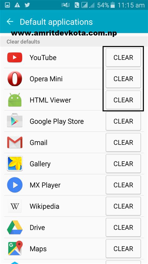 Clear Change Set Default Apps In Android Time And Update