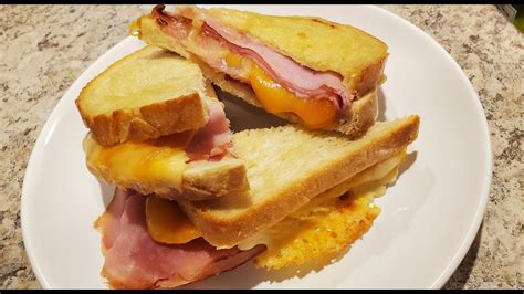 How To Make Grilled Ham And Cheese Sandwich Youtube