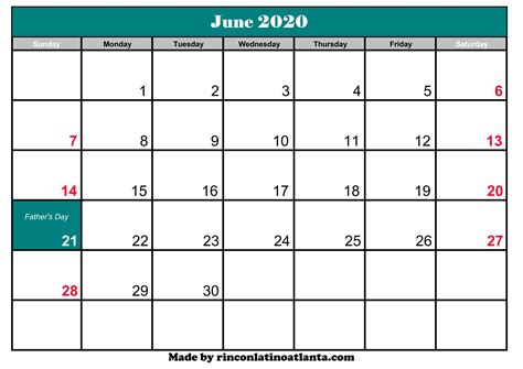 June 2020 Calendar Printable With Holidays Calendar Template Printable