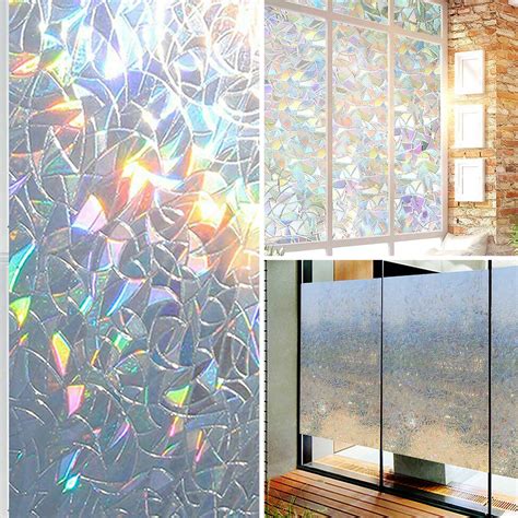 3d Static Cling Cover Frosted Window Glass Films Sticker Privacy Home