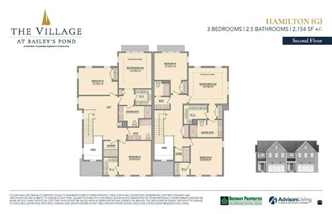 the hamilton floor plans the village at bailey s pond