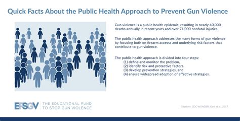 public health approach to gun violence prevention the educational fund to stop gun violence
