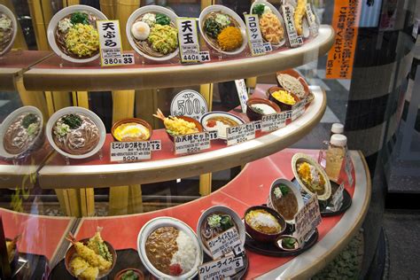 Japanese Plastic Food Molds A Restaurants Display Of Plas Flickr