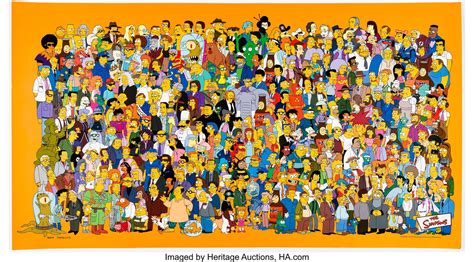 Massive And Iconic Poster Of The Simpsons Cast Hits Auction