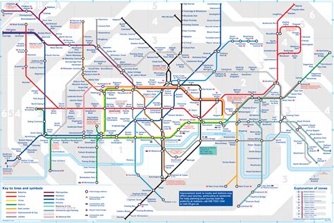 Mapa De Las Líneas De Metro De Londres Con Zonas