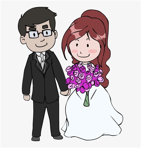 28 Collection Of Marriage Couple Clipart Png Wedding Couple Cartoon Png 612x783 Png Download
