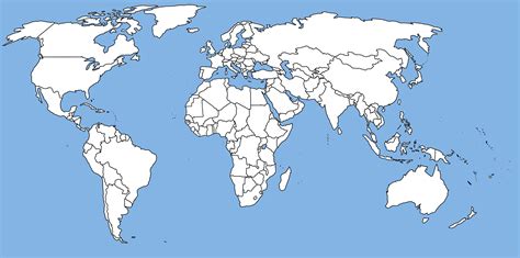 1 Outline Map Of World