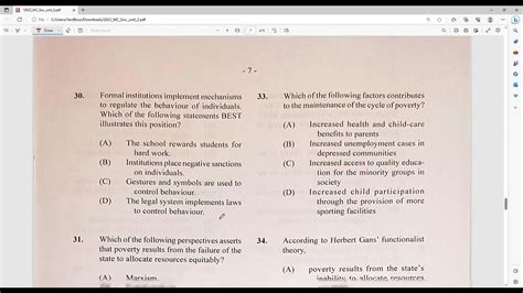 Cape Sociology Unit 2 Paper 1 2022 Solutions Youtube