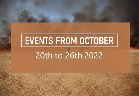 West Africa Events From October 20 To The 26th 2022 Wamaps