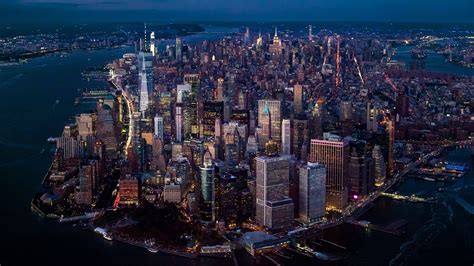 Aerial View Of Manhattan New York City Bing Gallery