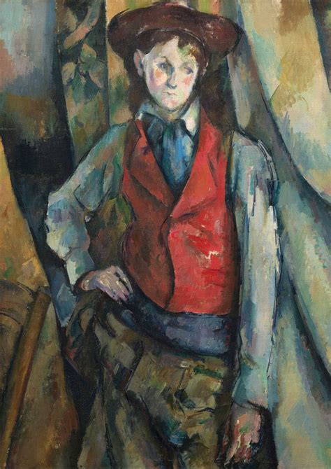 Paul Cezanne Boy In A Red Waistcoat Fine Art Printposter Etsy Uk