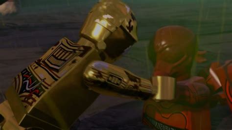 Lego Star Wars The Force Awakens How C3 Po Got His Red Arm Cutscene