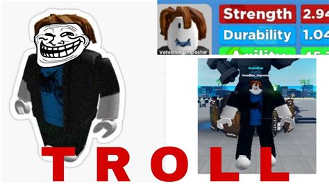 Noob With 1 Billion Durability Muscle Legends Trolling Roblox Youtube