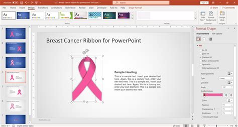 Free Free Breast Cancer Ribbon Powerpoint Template Free Powerpoint