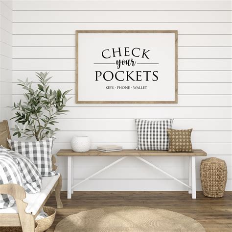 Check Your Pockets Printable Check Your Pockets Laundry Sign Etsy