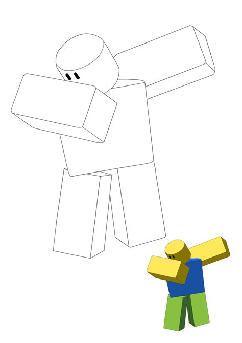Roblox Noob Coloring Pages - 2 Free Coloring Sheets (2021) | Free