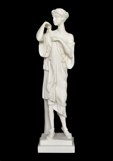 Artemis Goddess Of Hunt Alabaster Statue Sculpture Diana Etsy Statue Artemis Goddess Roman