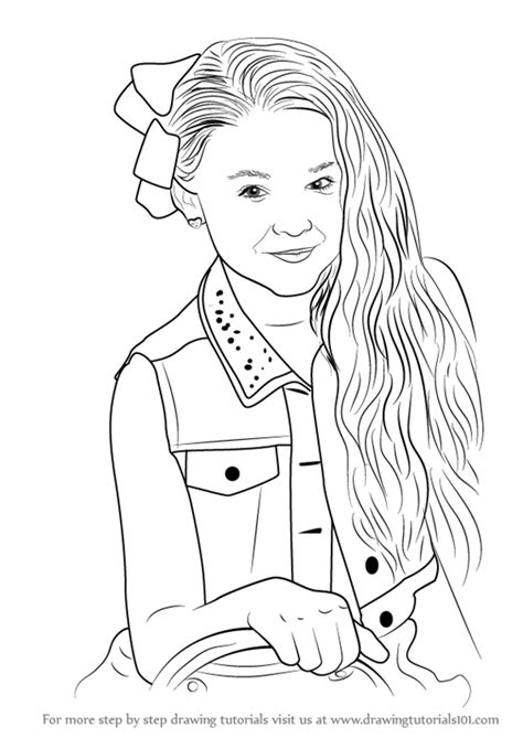 Free printable coloring pages to print for kids. Learn How to Draw Jojo Siwa (YouTubers) Step by Step ...