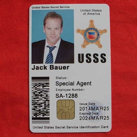 Us Secret Service Identity Card Special Agent Chip Id Card Usss White