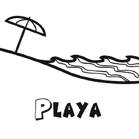 Dibujo Para Imprimir Y Colorear De Una Playa A17