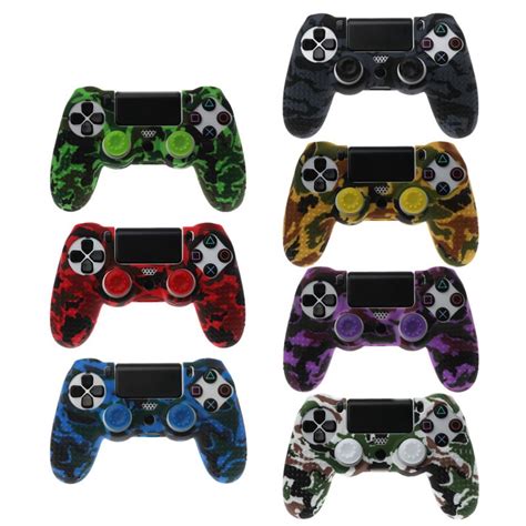 For Sony Dualshock Ps4 Ds4 Slim Pro Controller Silicone Camo Case