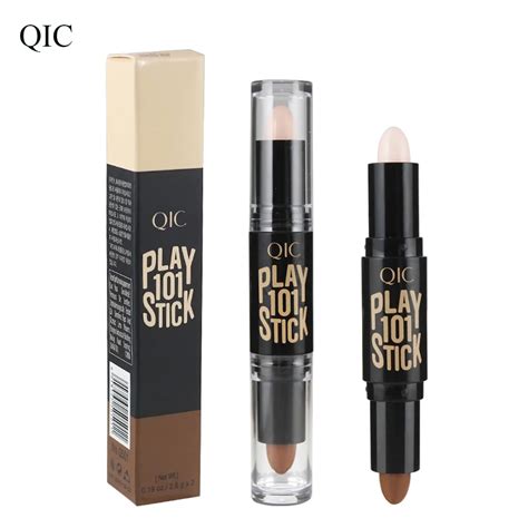 Qic Double Ended 2 In1 Contour Stick Base Makeup Creamy Highlighter