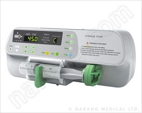 A syringe driver, also known as a syringe pump, is a small infusion pump, used to gradually administer small amounts of fluid (with or without medication) to a patient or for use in chemical and biomedical research. Syringe Pump, Syringe Pump Manufacturers, Syringe Pump ...
