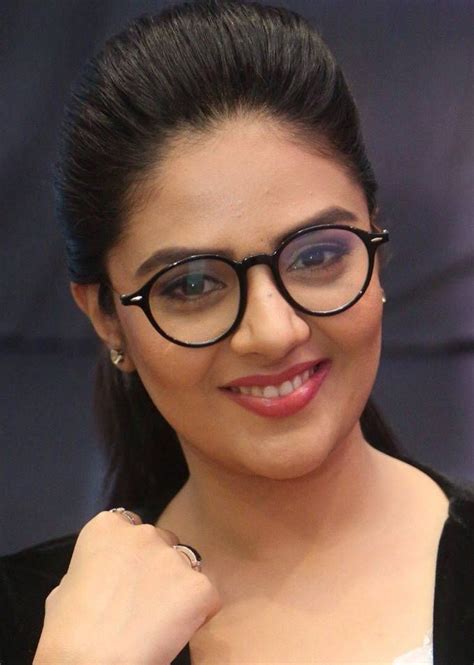 Tv Anchor Sreemukhi Glasses Face Closeup Smiling Photos Indian