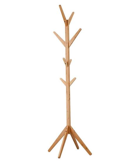 Ree Standing Bamboo Tree Shaped Display Coat Rack Hanger Stand With 4