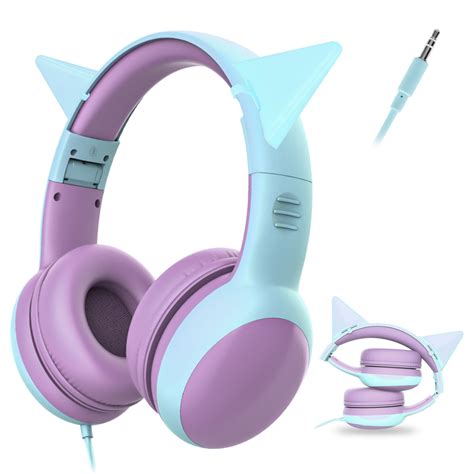 Kids Wired Over Ear Headphones Headset Foldable Stereo 35mm Wire Cord