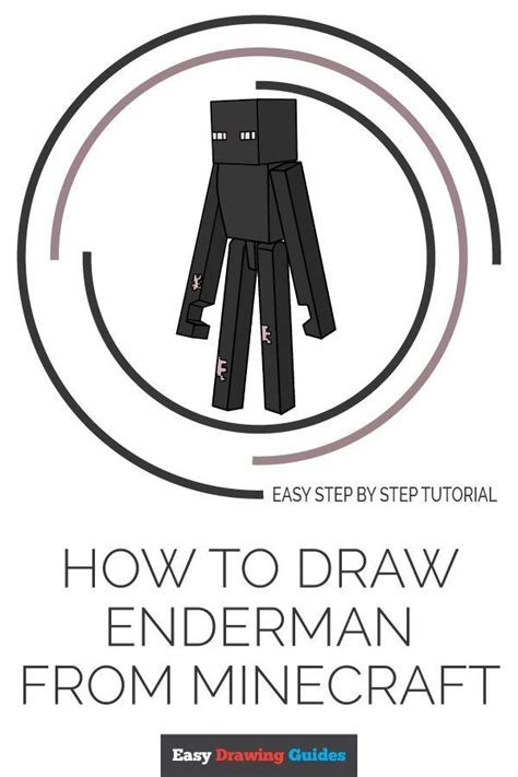 How To Draw Enderman From Minecraft Easy Drawings Drawing Tutorials